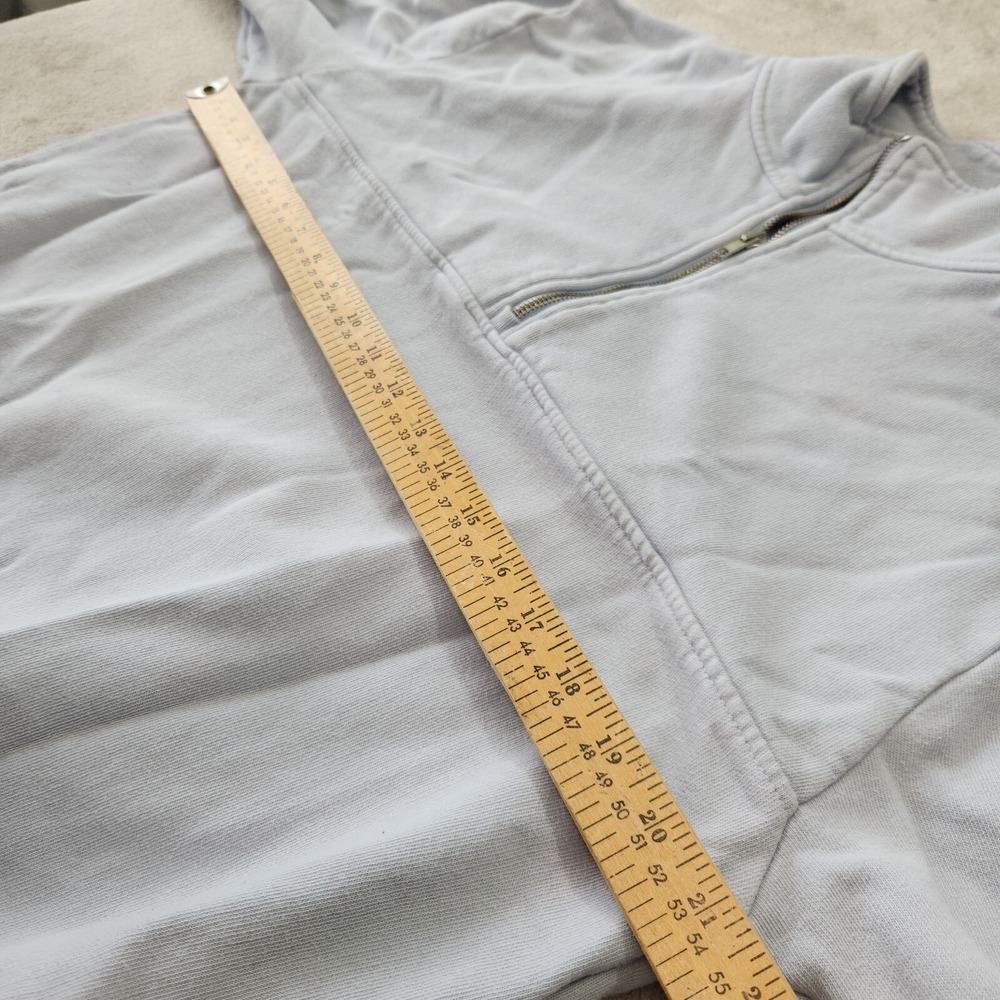 Brandy Melville Powder Blue Quarter Zip Sweatshirt One Size Oversized Y2K Top - Picture 6 of 8